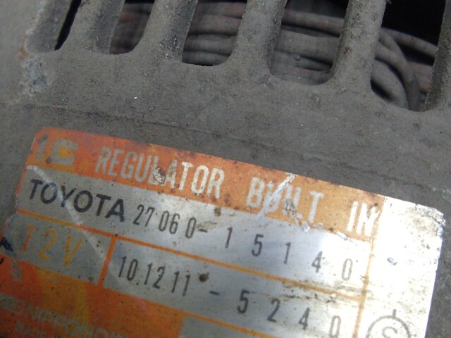 Генератор TOYOTA Sprinter 5A-FE