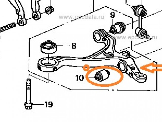 Сайлентблок HONDA Accord 