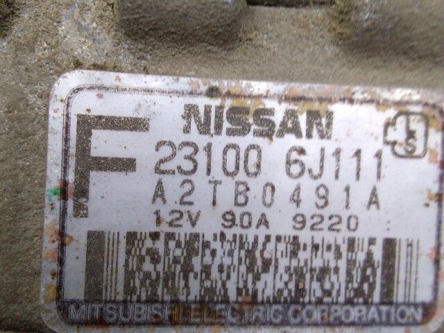 Генератор NISSAN Avenir SR20-DE