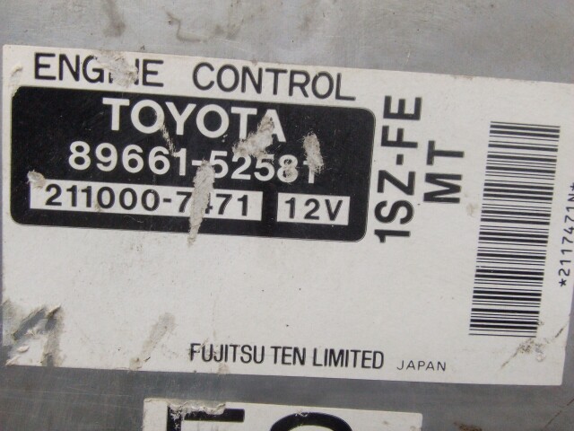 Компьютер TOYOTA Platz 1SZ-FE