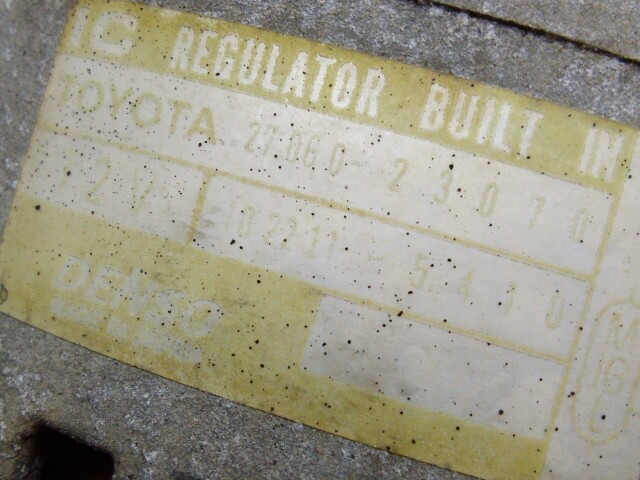 Генератор TOYOTA Vitz 1SZ-FE