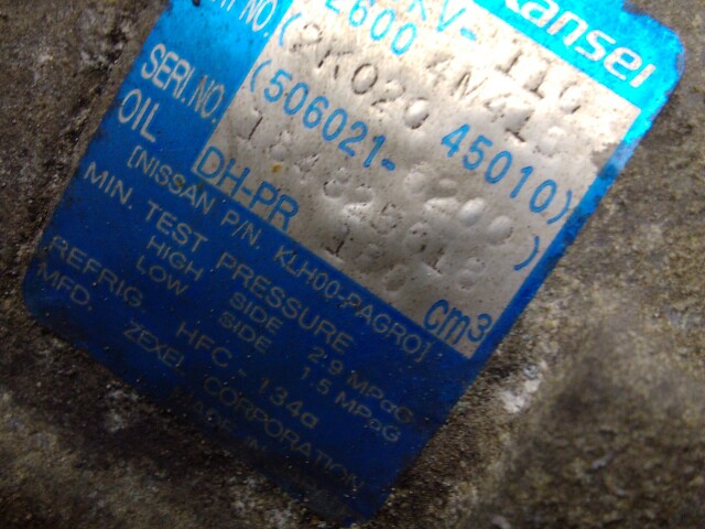 Компрессор кондиционера NISSAN Sunny QG15-DE