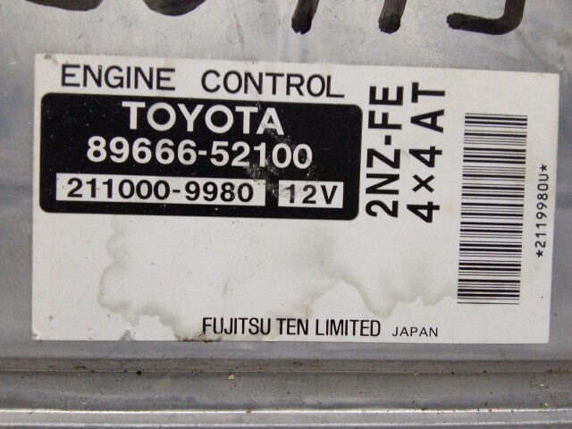 Компьютер TOYOTA Platz 2NZ-FE