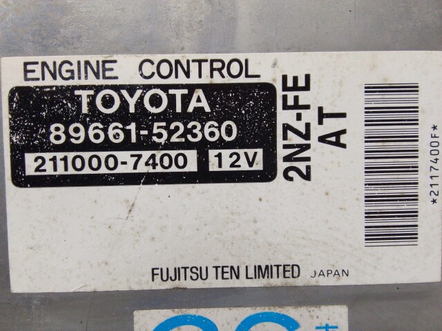 Компьютер TOYOTA FunCargo 2NZ-FE